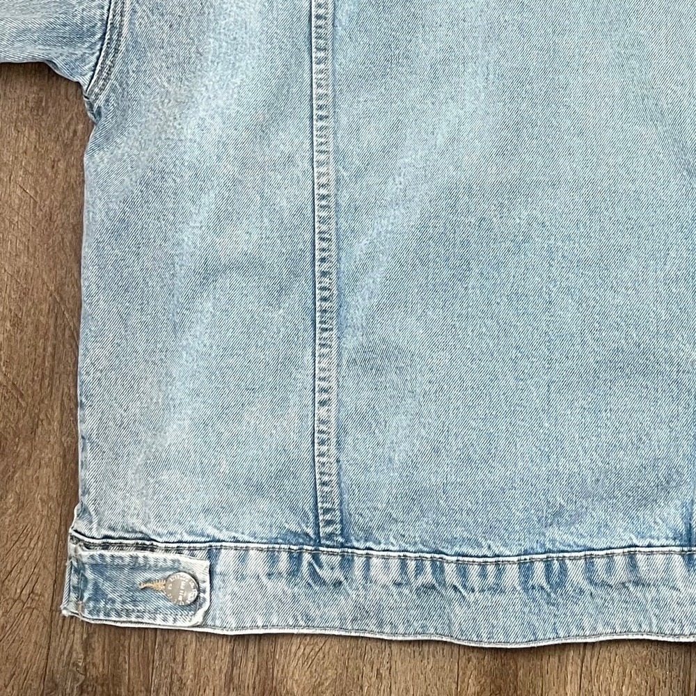 Current Elliott The Rolled Sleeve Trucker Denim Jacket Light Indigo Size 0 - Picture 10 of 13